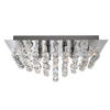 TAKLAMPA Hanna 45/45/19 cm  - klar/silver, Design, metall/glas (45/45/19cm)