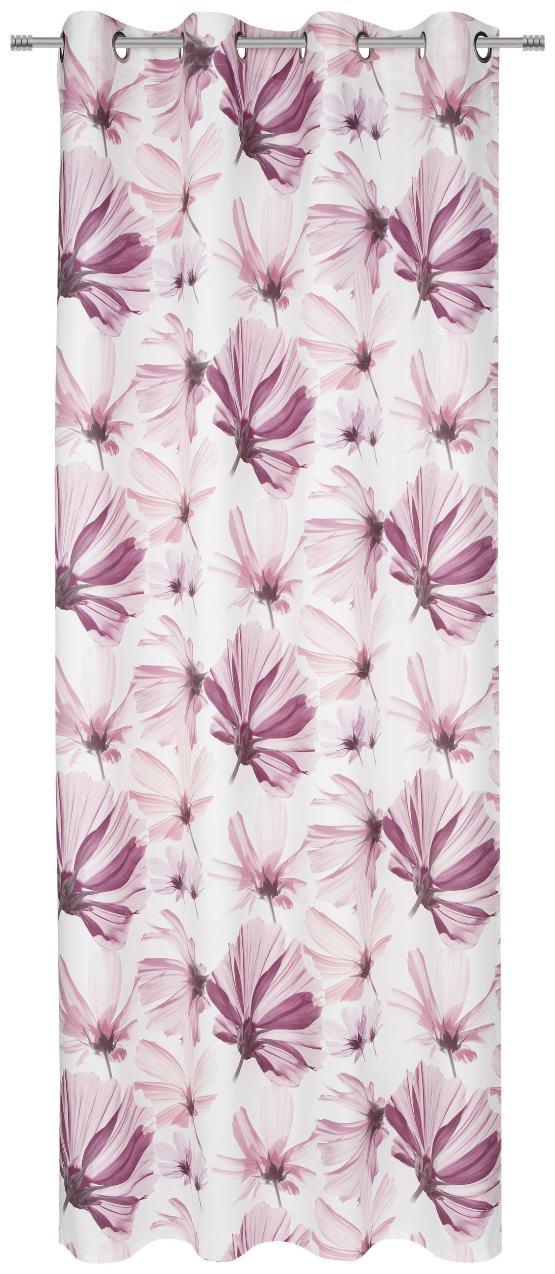 ZÁVĚS S OČKY, neprůsvitné, 140/255 cm - šeříková, Basics, textil (140/255cm) - Ambiente