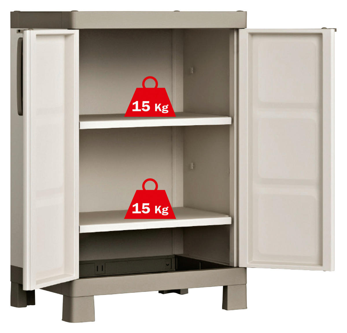 SKŘÍŇKA NA NÁŘADÍ - béžová/šedohnědá, Moderní, plast (65/97/45cm) - Keter