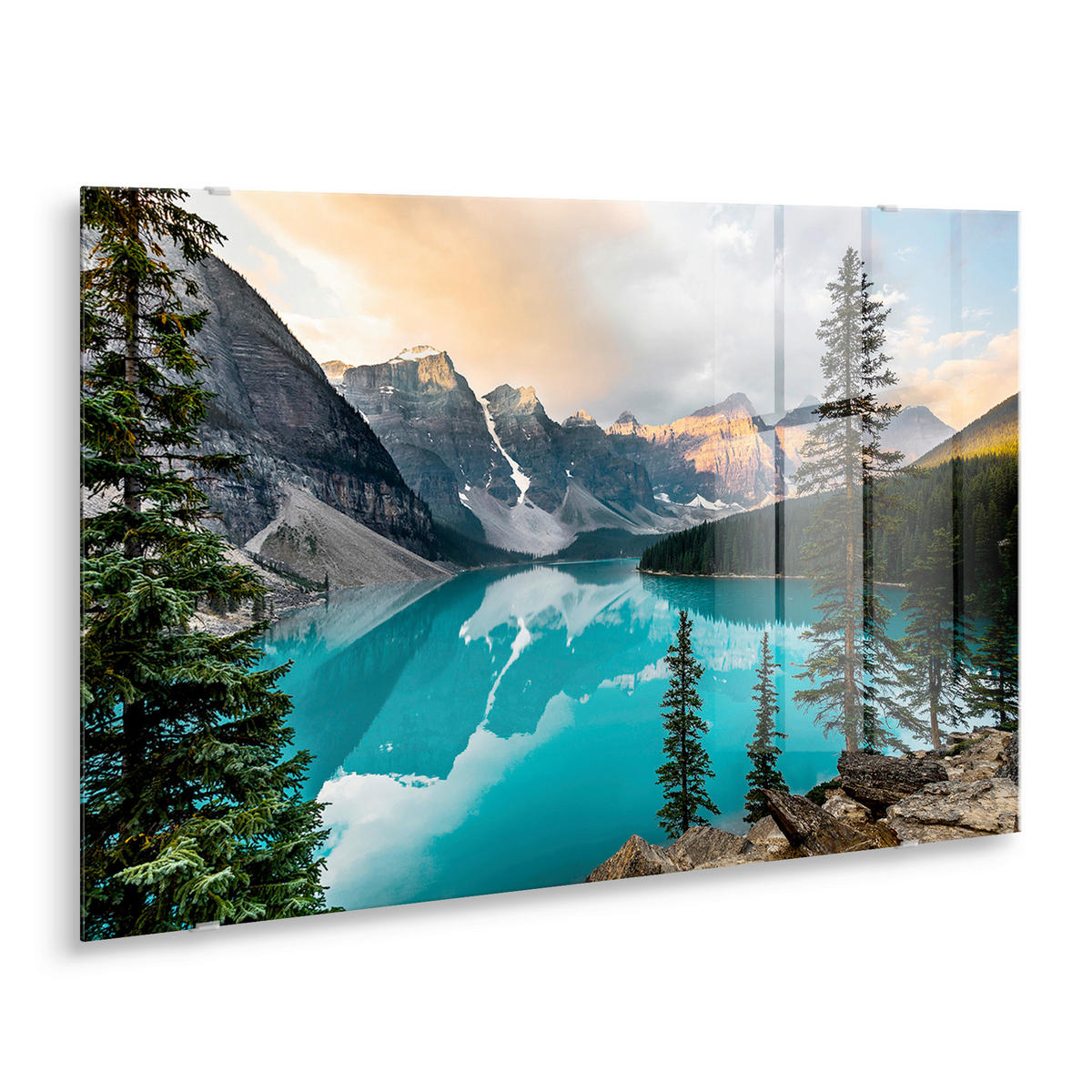 GLASBILD Landschaft & Natur 120/80 cm  - Multicolor, Basics, Glas/Papier (120/80cm)