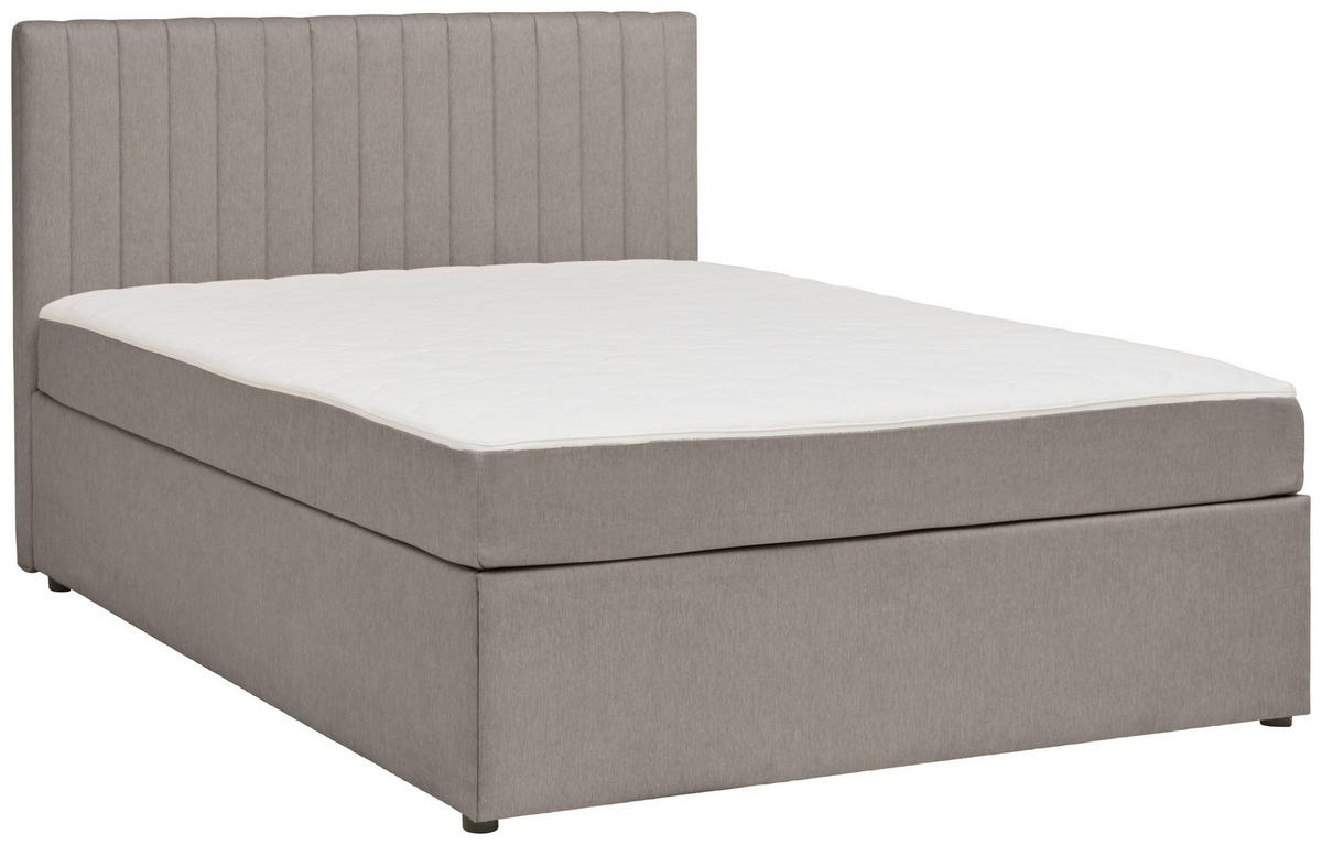 BOXBETT 140/200 cm  in Hellgrau  - Hellgrau, Modern, Holz/Textil (140/200cm) - MID.YOU