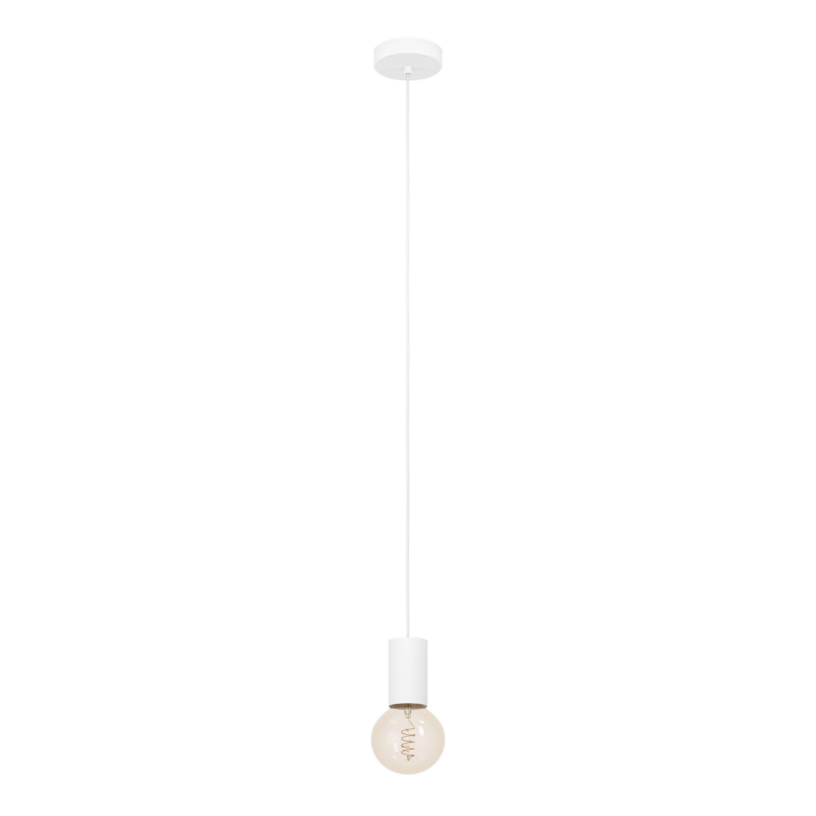 HÄNGELEUCHTE Pozueta 1 6,5/110 cm   - Weiß, Basics, Metall (6,5/110cm) - Eglo