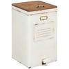 ABFALLEIMER 51.2 L  - Naturfarben/Weiß, KONVENTIONELL, Holz/Metall (35/63/45.5cm) - Livetastic