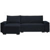 ECKSOFA in Cord, Webstoff Schwarz  - Schwarz, Modern, Holz/Textil (157/265cm) - Carryhome