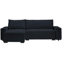 ECKSOFA in Cord, Webstoff Schwarz  - Schwarz, Modern, Holz/Textil (157/265cm) - Carryhome