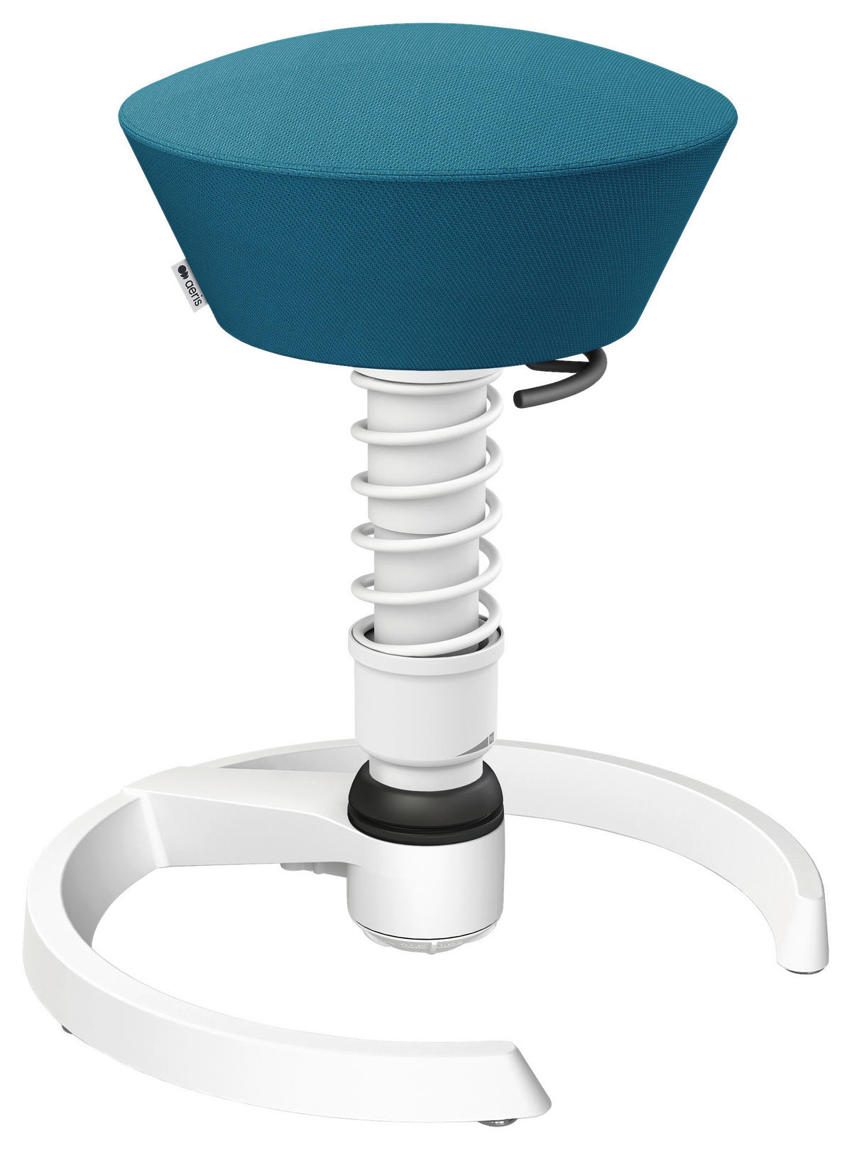 BÜROHOCKER 55/45,66/55 cm  - Petrol/Weiß, Basics, Textil/Metall (55/45,66/55cm) - Aeris