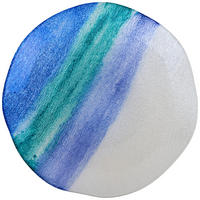 Farfurie Platou  33 cm  - albastru/alb, Lifestyle, sticlă (33cm) - Ambia Home