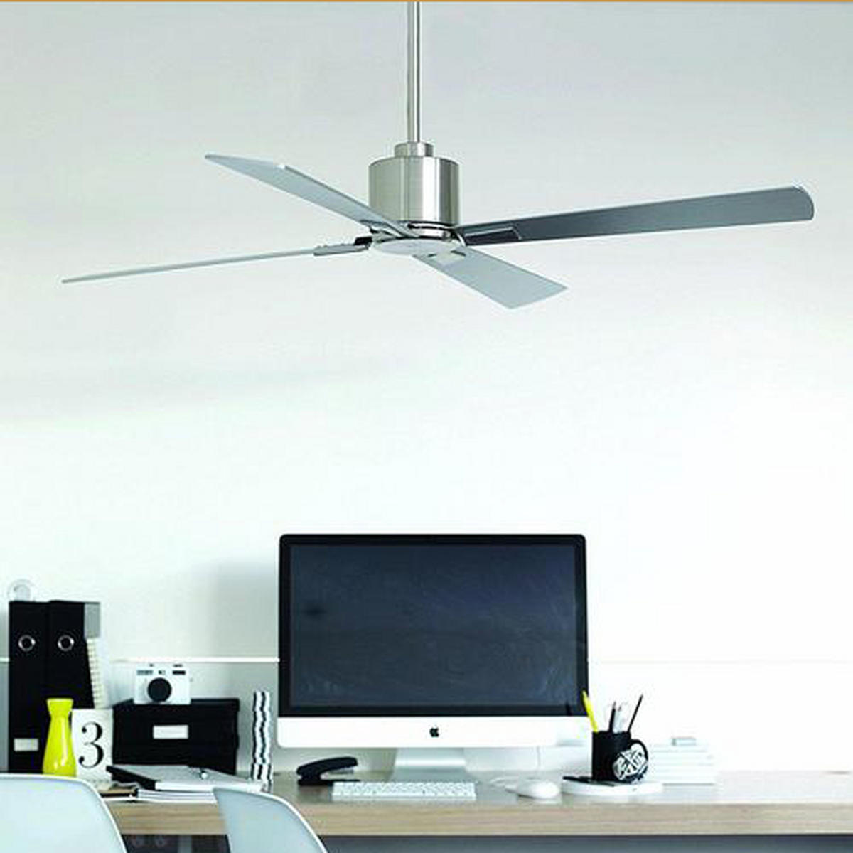 DECKENVENTILATOR 132/33 cm   - Chromfarben/Silberfarben, Basics, Holzwerkstoff/Metall (132/33cm)