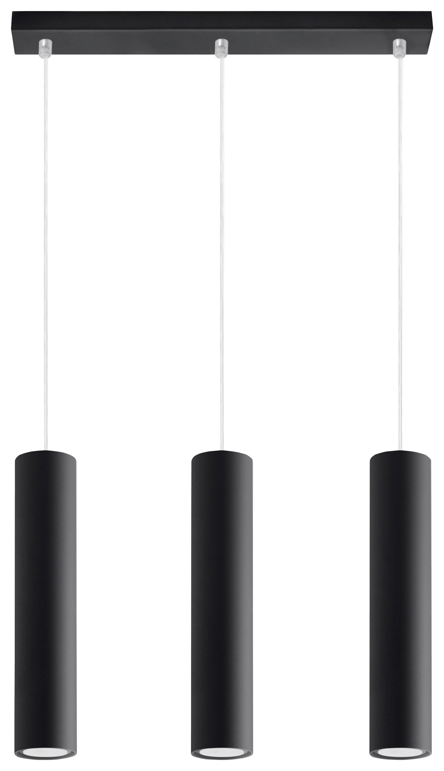 HÄNGELEUCHTE LAGOS 45/6/90 cm  - Schwarz, KONVENTIONELL, Metall (45/6/90cm)