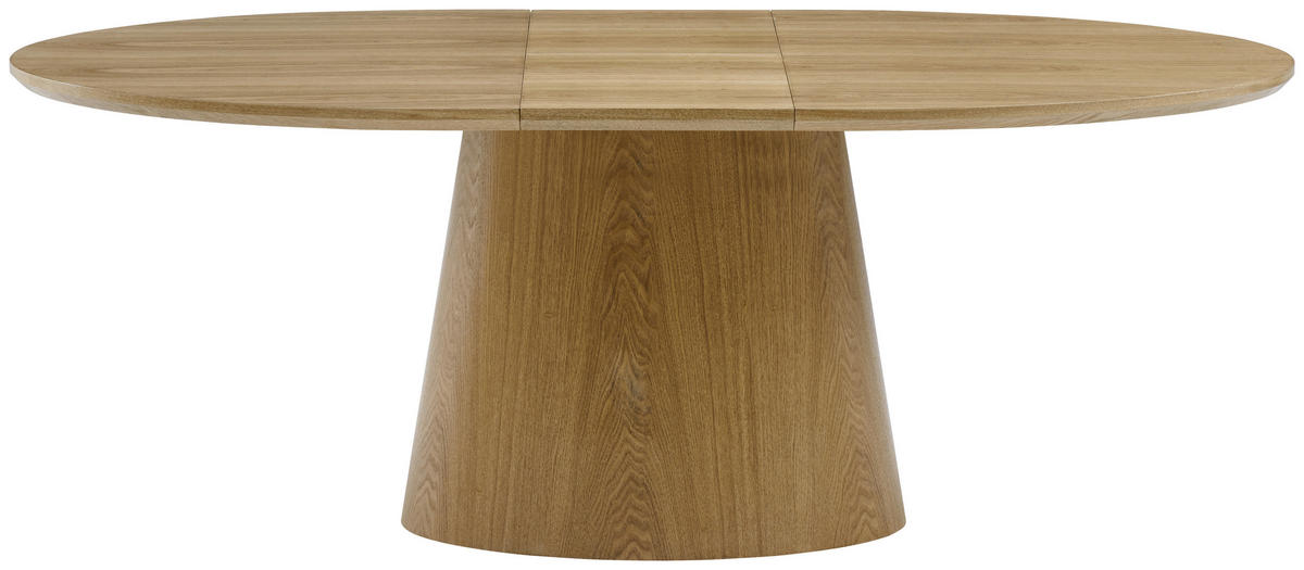 ESSTISCH 160/200/100/76 cm Echtholz  Holz, Holzwerkstoff ausziehbar oval Eichefarben  - Eichefarben, MODERN, Holz/Holzwerkstoff (160/200/100/76cm) - Livetastic