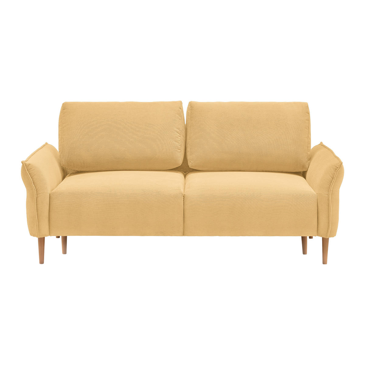 3-SITS SOFFA i manchester gul  - naturfärgad/gul, Modern, trä/textil (183/85/92cm) - MID.YOU