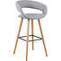 BARSKI STOL, svetlo siva - hrast/svetlo siva, Design, tekstil/les (56/97/38cm) - Carryhome BARSKI STOL, svetlo siva - hrast/svetlo siva, Design, tekstil/les (56/97/38cm) - Carryhome