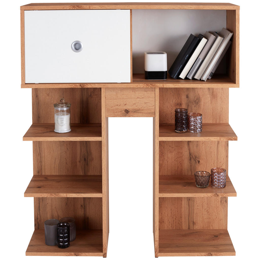 Bettüberbau Azurro B: 180 cm Eiche Dekor/Weiß