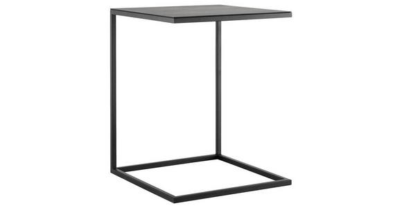 BEISTELLTISCH 40/40/50 cm Schwarz quadratisch  - Schwarz, Design, Metall (40/40/50cm) - Johann Jakob