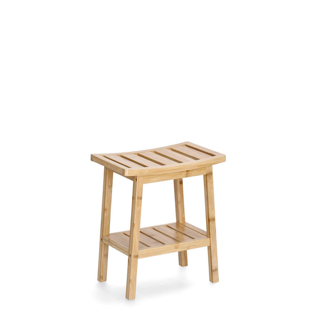 HOCKER Bambus Naturfarben  - Naturfarben, Basics, Holz (40/25/46cm) - Zeller Present