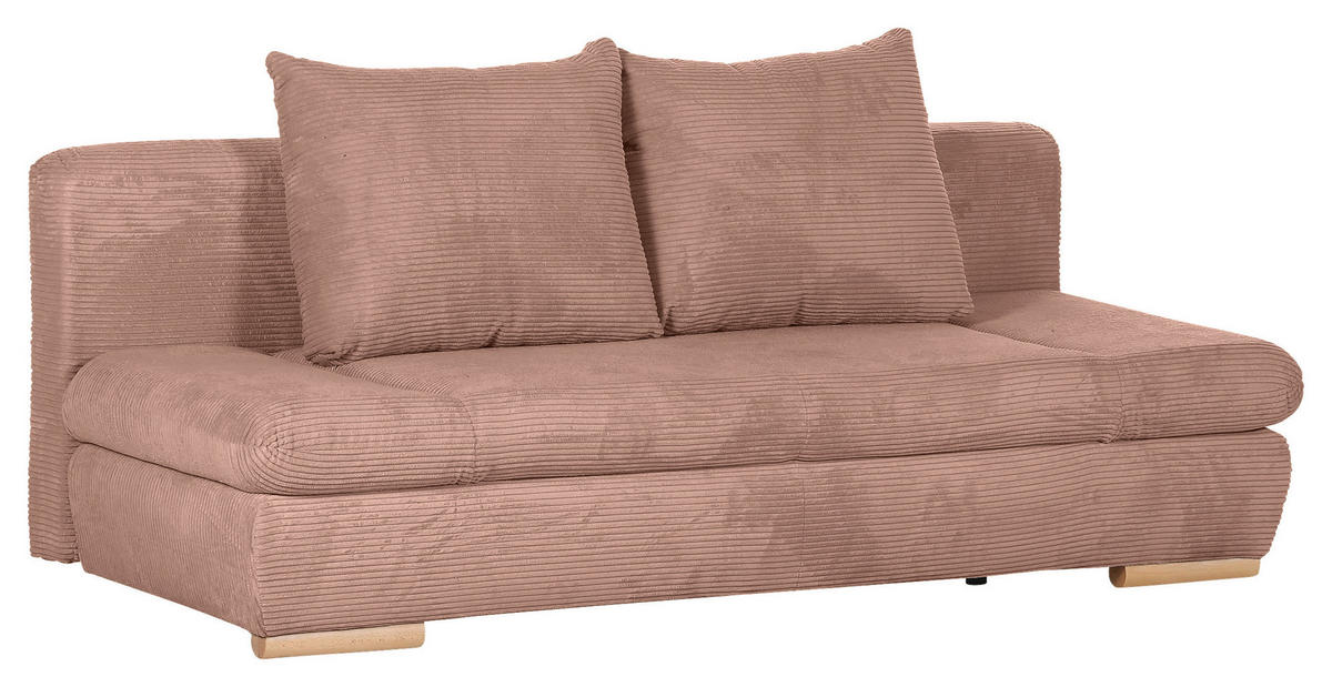 BÄDDSOFFA i manchester gammelrosa  - gammelrosa/naturfärgad, Klassisk, trä/textil (200/75/92cm) - Livetastic