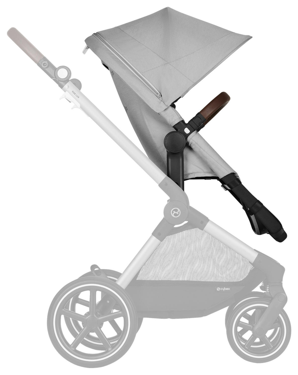 SET DJEČJIH KOLICA  EOS Lux inkl.  Aton B2  - siva/srebrne boje, Basics, tekstil/metal (92/53/50,8cm) - Cybex