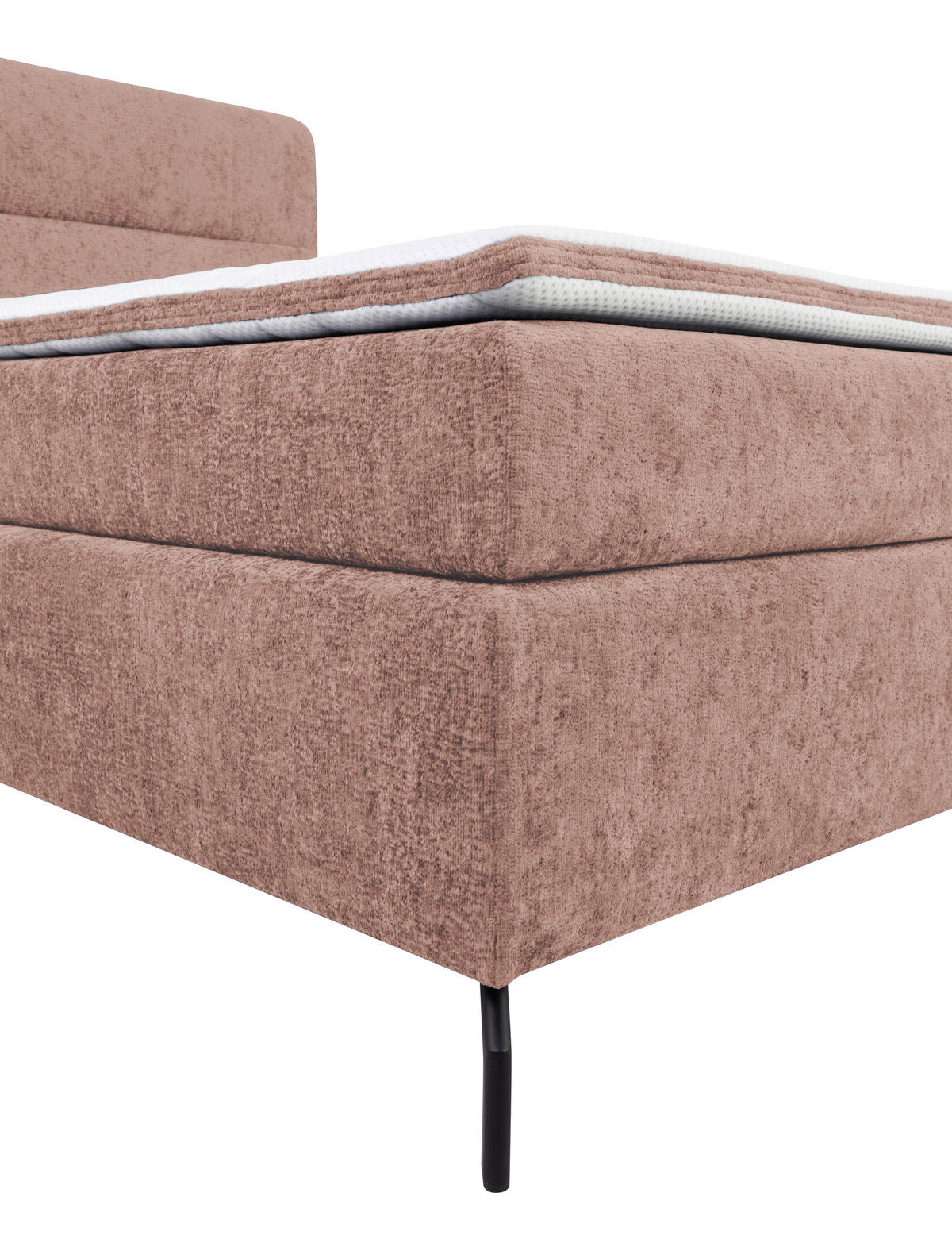 BOXSPRINGBETT 140/200 cm  in Rosa  - Schwarz/Rosa, Design, Textil/Metall (140/200cm) - Esposa