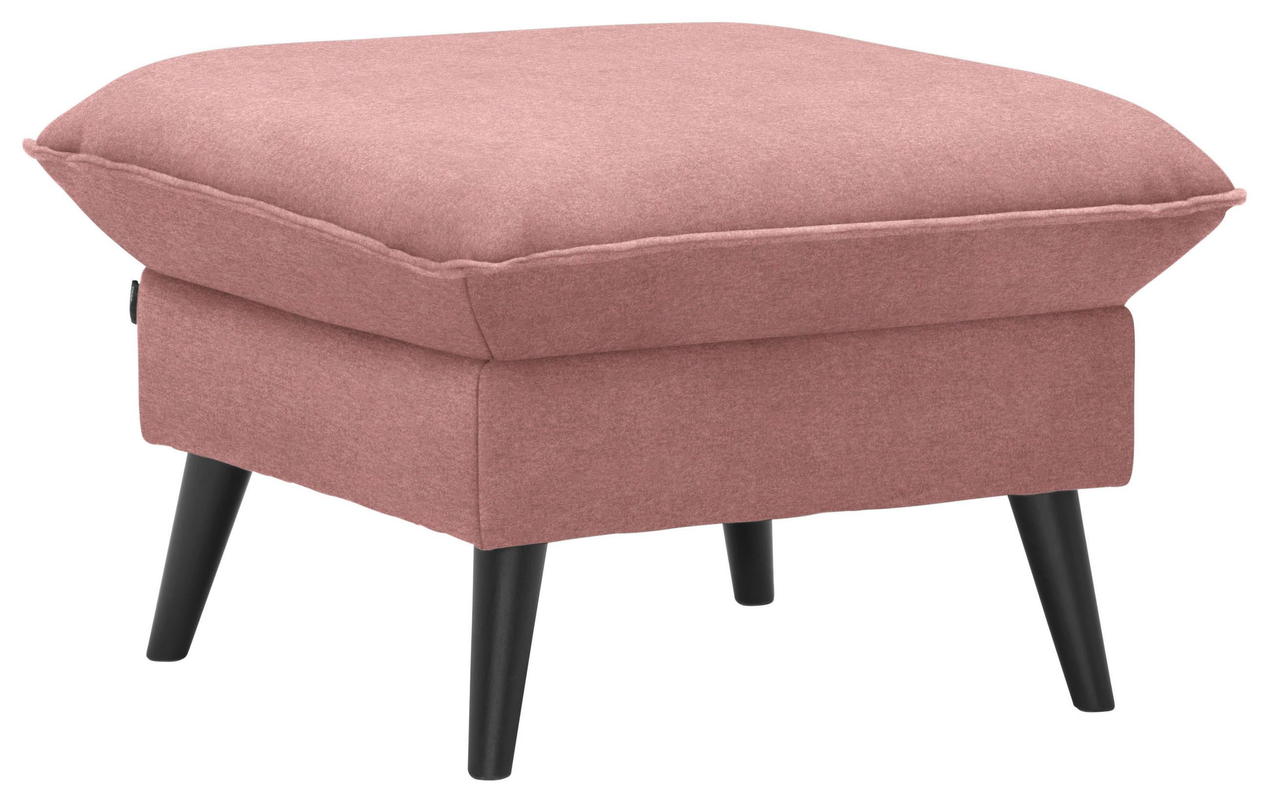 HOCKER in Textil Rosa  - Schwarz/Rosa, Design, Holz/Textil (63/44/63cm) - Carryhome