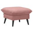 HOCKER in Textil Rosa  - Schwarz/Rosa, Design, Holz/Textil (63/44/63cm) - Carryhome