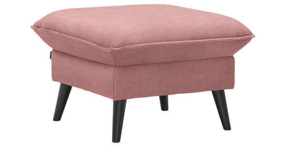 HOCKER in Textil Rosa - Schwarz/Rosa, Design, Holz/Textil (63/44/63cm) - Carryhome