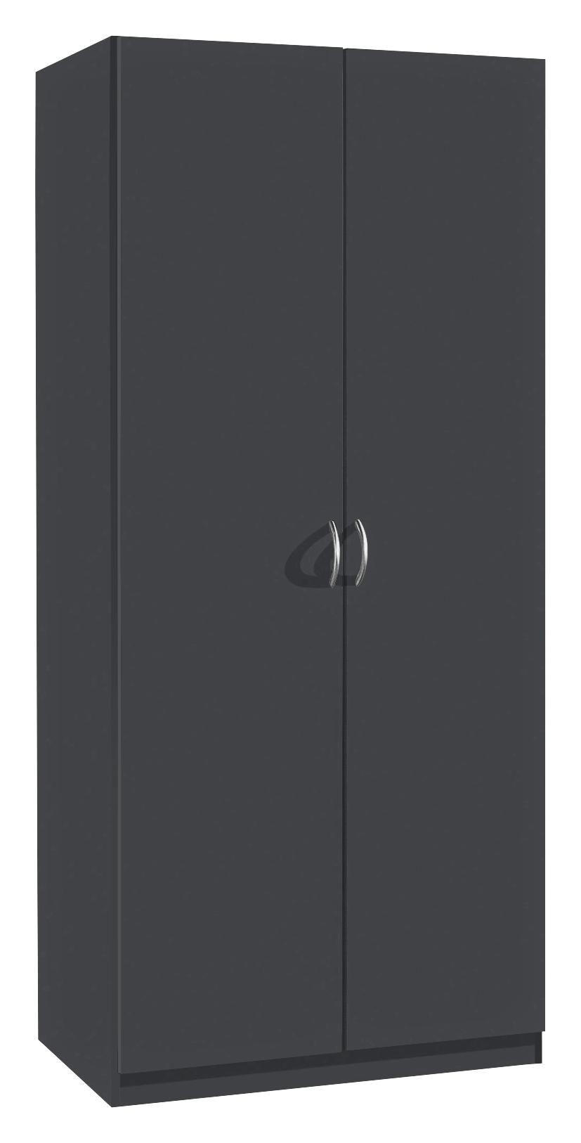 DREHTÜRENSCHRANK in Grau  - Silberfarben/Grau, Design, Holzwerkstoff/Kunststoff (91/197/54cm) - Boxxx