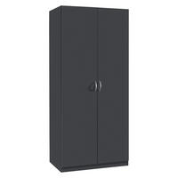 DREHTÜRENSCHRANK in Grau  - Silberfarben/Grau, Design, Holzwerkstoff/Kunststoff (91/197/54cm) - Boxxx
