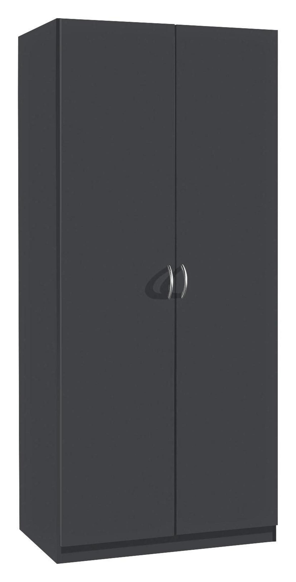DREHTÜRENSCHRANK in Grau  - Silberfarben/Grau, Design, Holzwerkstoff/Kunststoff (91/197/54cm) - Boxxx