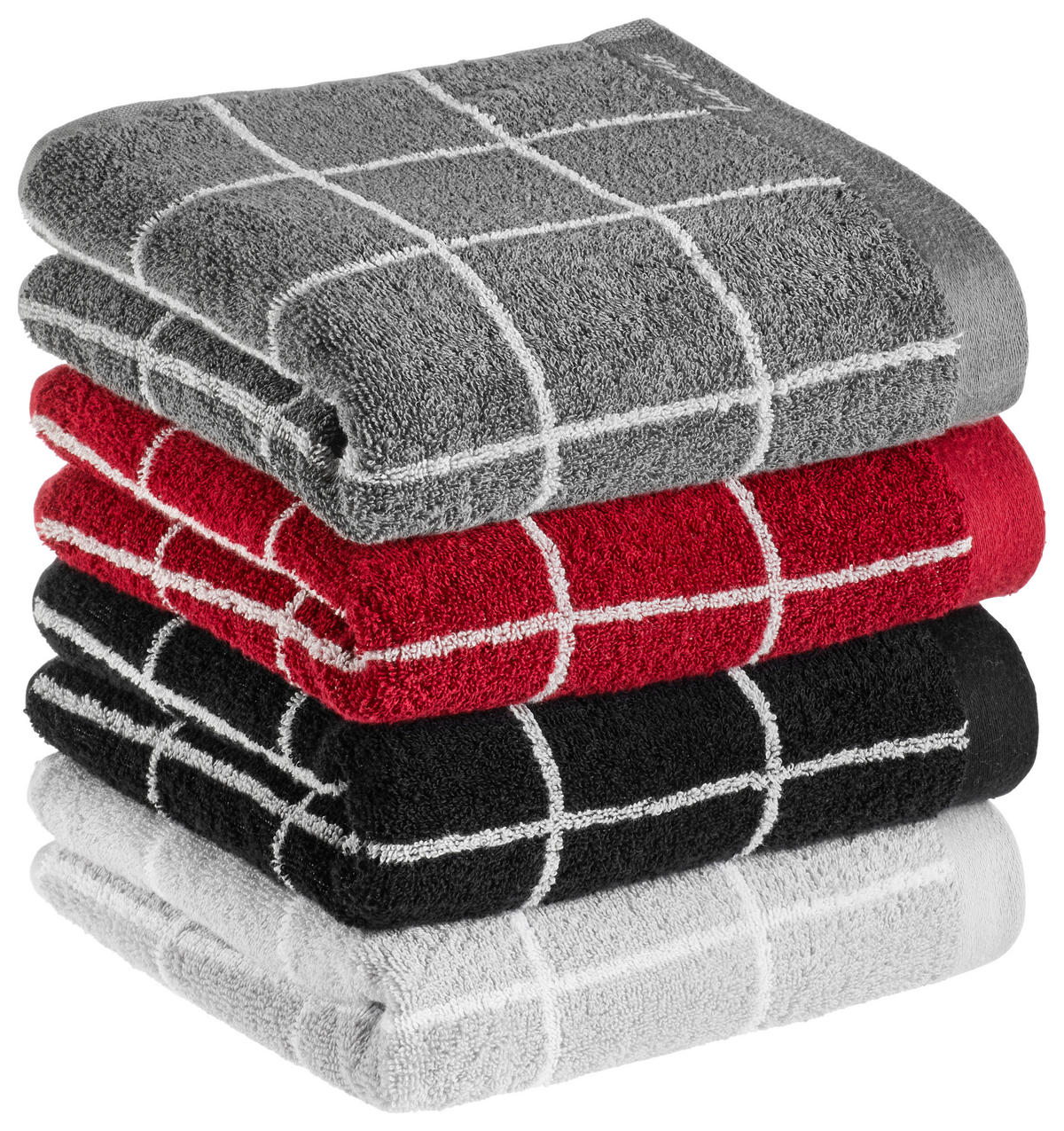KÉZTÖRLŐ 50/100 cm fekete, ezüst  - ezüst/fekete, Natur, textil (50/100cm) - Bio:Vio