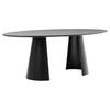 ESSTISCH Eiche massiv oval Schwarz  - Schwarz, Design, Holz (200/110/76cm) - Musterring