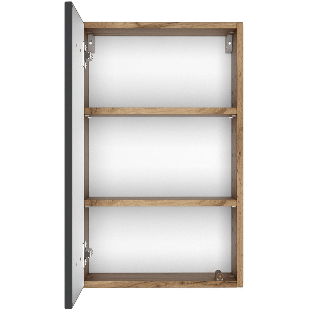 Thumbnail - Held Hängeschrank, Grau, Eiche Wotan, Holzwerkstoff, 2 Fächer, 40x64x20 cm, Made in Germany, hängend, Typenauswahl, Bade...