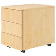 ROLLCONTAINER 39,5/51/54,8 cm  - Ahornfarben, KONVENTIONELL, Holzwerkstoff (39,5/51/54,8cm) - Venda