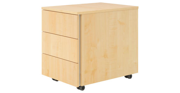 ROLLCONTAINER 39,5/51/54,8 cm  - Ahornfarben, KONVENTIONELL, Holzwerkstoff (39,5/51/54,8cm) - Venda