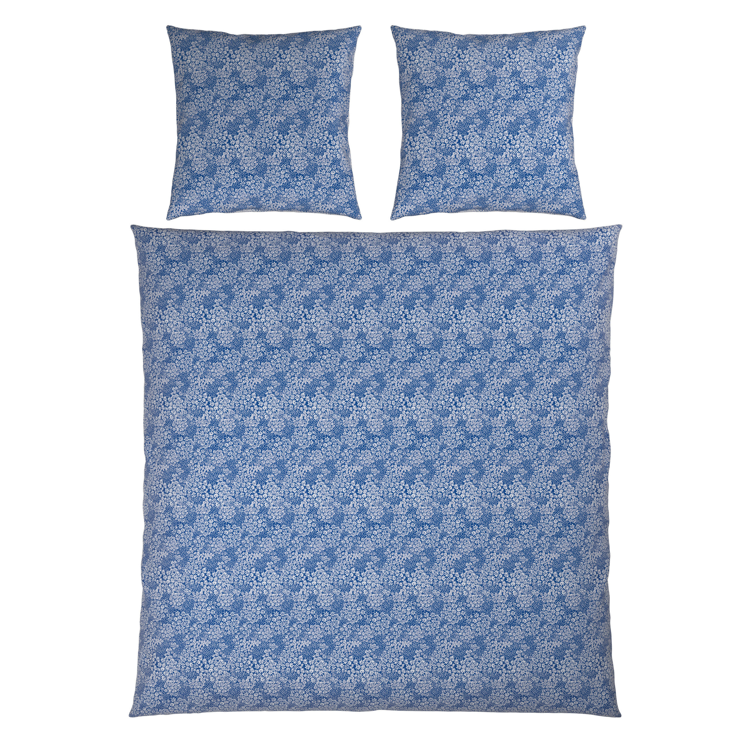 BETTWÄSCHE Satin 200/200 cm  - Blau/Weiß, Design, Textil (200/200cm) - Novel