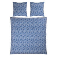 BETTWÄSCHE Satin 200/200 cm  - Blau/Weiß, Design, Textil (200/200cm) - Novel