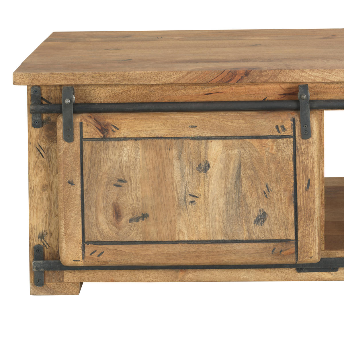 KONFERENČNÍ STOLEK, antracitová, přírodní barvy, dřevo, 120/45/70 cm - přírodní barvy/antracitová, Lifestyle, kov/dřevo (120/45/70cm) - MID.YOU
