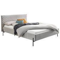 POLSTERBETT 140/200 cm  in Grau  - Anthrazit/Grau, Design, Textil/Metall (140/200cm) - Hasena