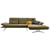 ECKSOFA  in Flachgewebe Grün  314/159 cm  - Grün, Design, Textil/Metall (314/159cm) - Koinor