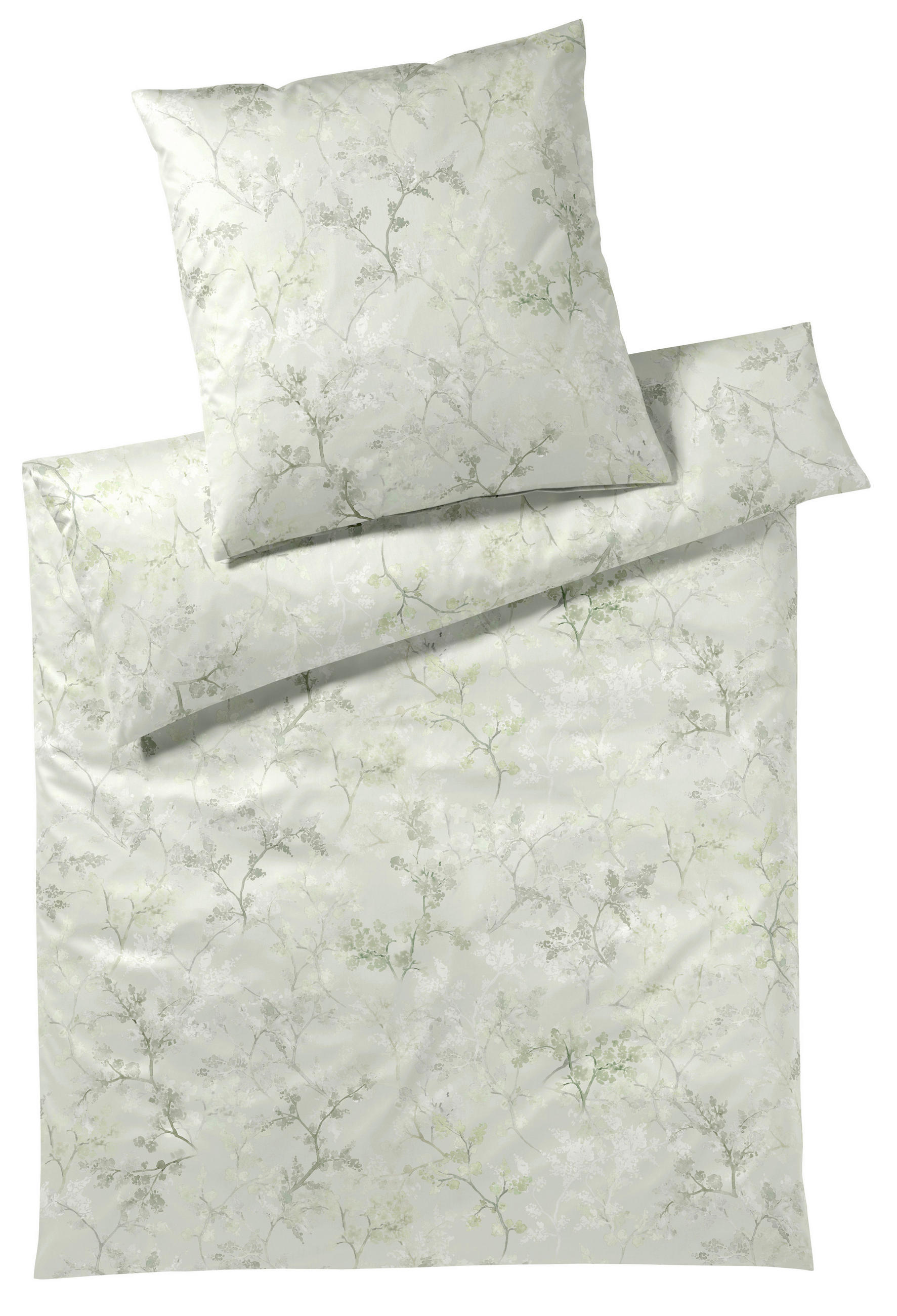 BETTWÄSCHESET 3-teilig Symphony Satin 200/210 cm  - Salbeigrün, Basics, Textil (200/210cm) - Elegante