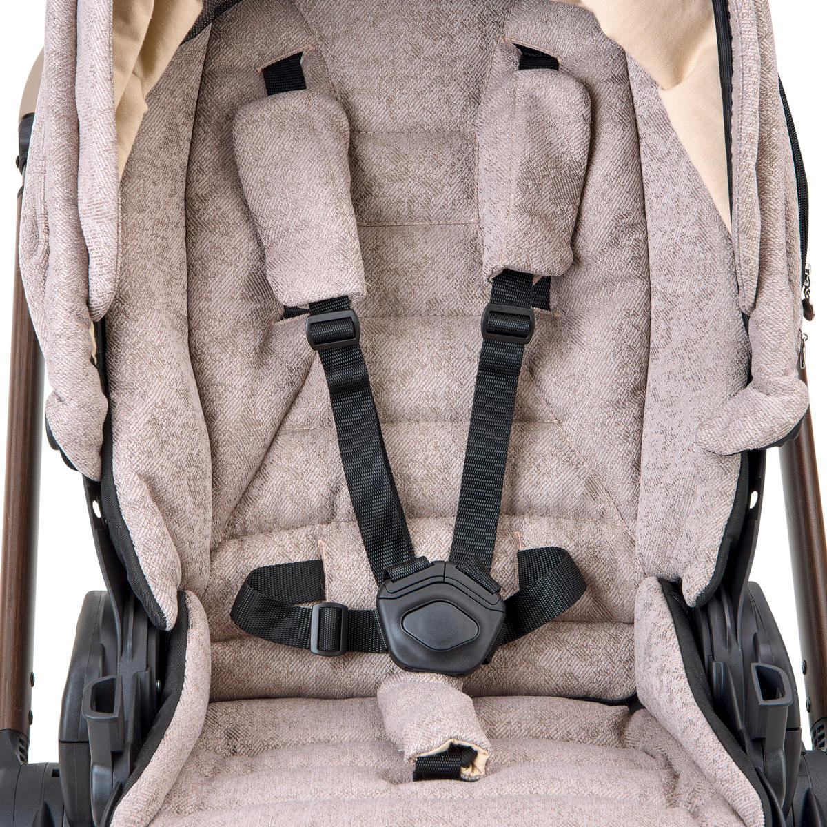 KINDERWAGENSET Facetty  - Beige/Braun, Design, Textil/Metall (104,5/62/94cm) - Jimmylee