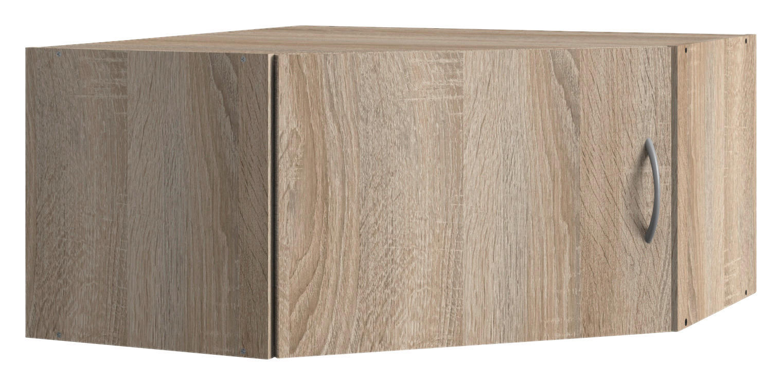 NASTAVEK ZA OMARO - barve hrasta/barve aluminija, Konvencionalno, umetna masa/leseni material (80/40/80cm) - Xora