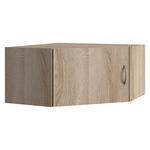 AUFSATZSCHRANK 80/40/80 cm   - Eichefarben/Alufarben, KONVENTIONELL, Holzwerkstoff/Kunststoff (80/40/80cm) - Xora