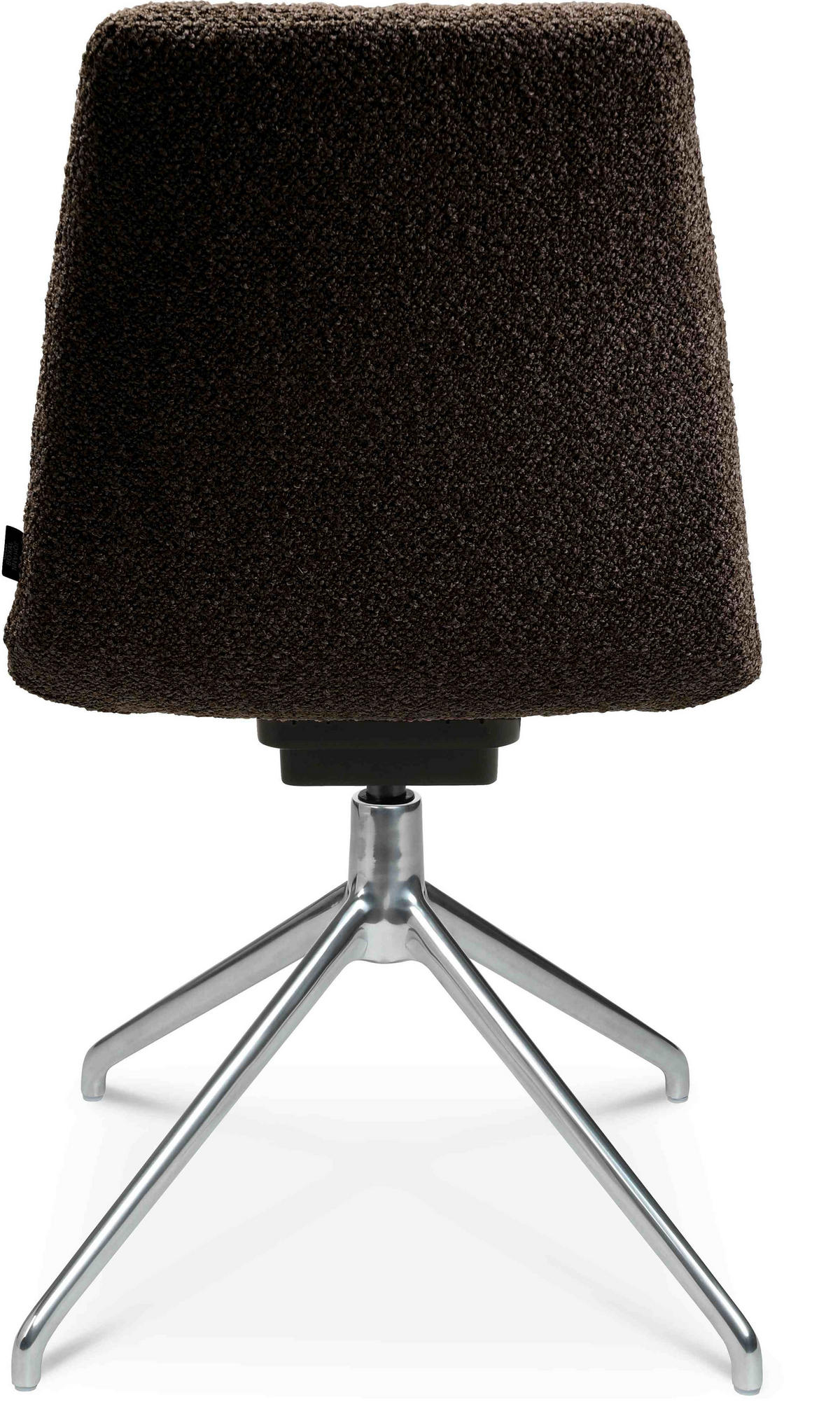 STUHL  in Aluminium Flachgewebe  - Dunkelbraun/Alufarben, Design, Textil/Metall (46/81,5-84,5/55cm) - Johann Jakob