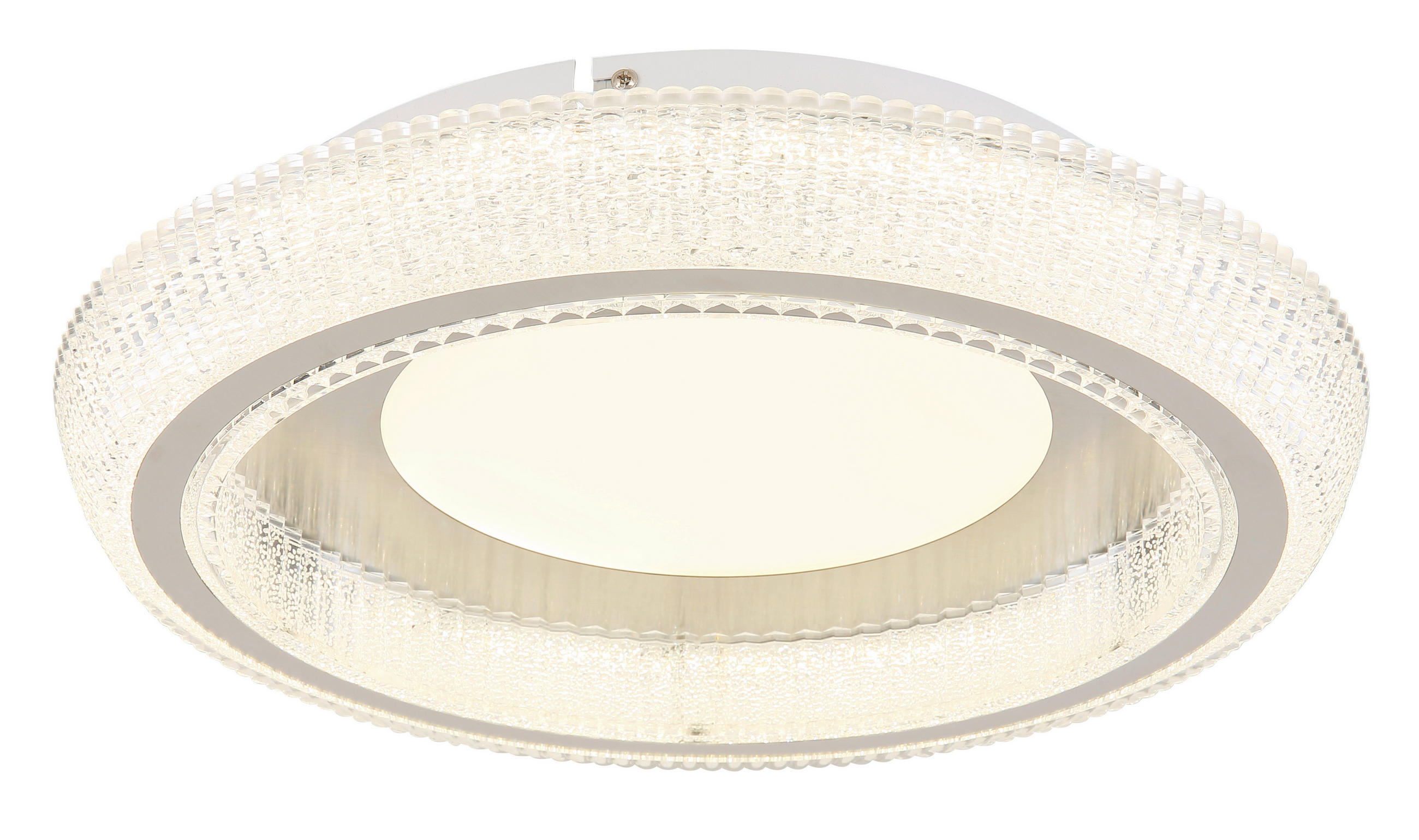 LED-DECKENLEUCHTE 40/8,5 cm   - Klar/Opal, Design, Kunststoff/Metall (40/8,5cm) - Globo