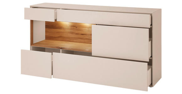 SIDEBOARD Sandfarben, Wildeiche  166/86/39 cm  - Sandfarben/Wildeiche, Design, Holz/Holzwerkstoff (166/86/39cm) - Dieter Knoll