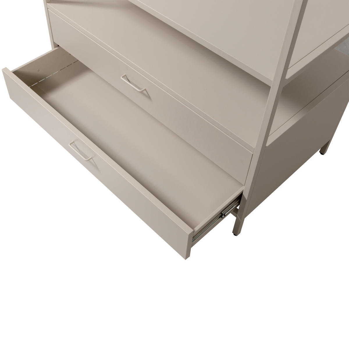 OFFENER KLEIDERSCHRANK 100/185/54 cm  in Sandfarben  - Sandfarben, Basics, Metall (100/185/54cm) - MID.YOU