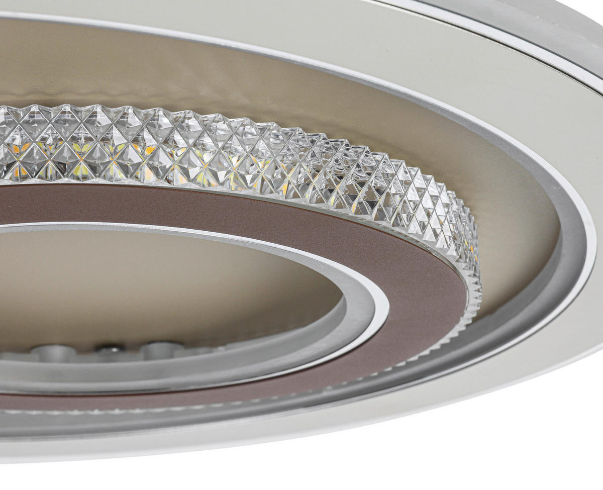 LED MENNYEZETI LÁMPA - krómszínű/barna, Trend, műanyag/fém (48/9cm) - Novel