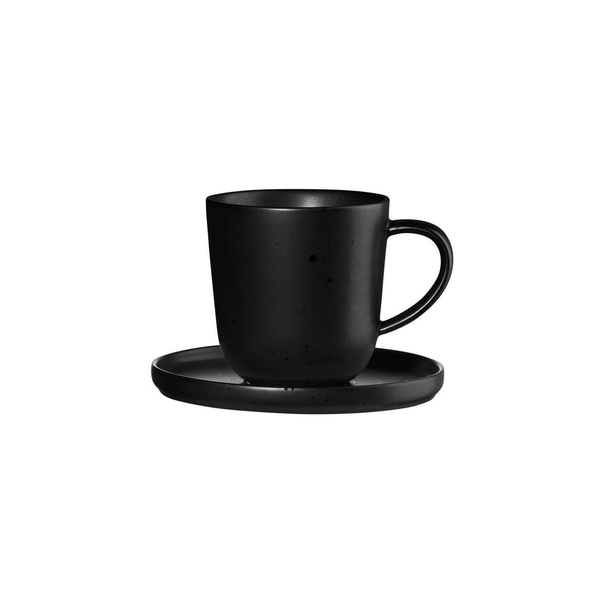 ŠALICA ZA ESPRESSO S TANJUR.    COPPA KURO  - crna, Design, keramika - ASA