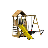 SPIELTURM 270/270/280 cm  - Gelb/Naturfarben, KONVENTIONELL, Holz (270/270/280cm)