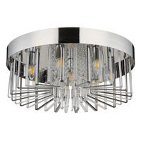 DECKENLEUCHTE KIRINA 60/27 cm   - Klar/Chromfarben, KONVENTIONELL, Glas/Metall (60/27cm) - Globo